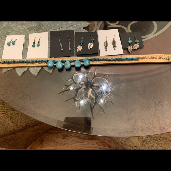 Turquoise Tear Drop necklaces - Picture 9 of 13